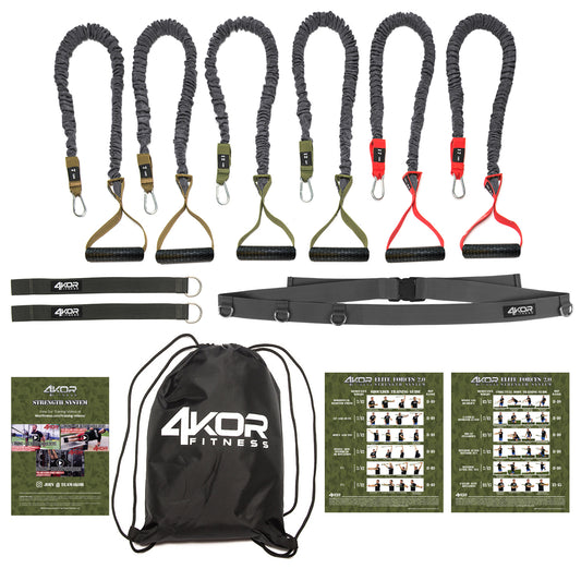 Resistance Cord Strength System For Shoulder & Core – 3 or 5 Level Resistance Band Sets