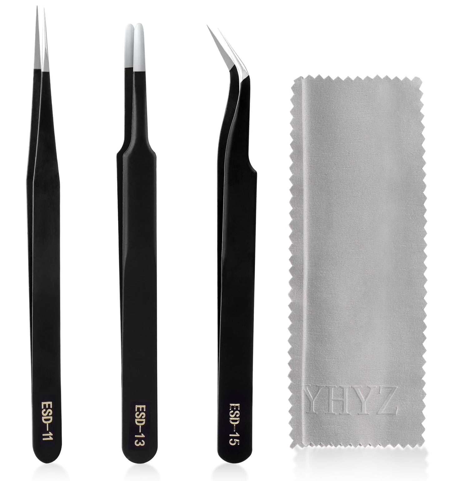 Stainless Steel Eyebrow Tweezer Set (3pcs)