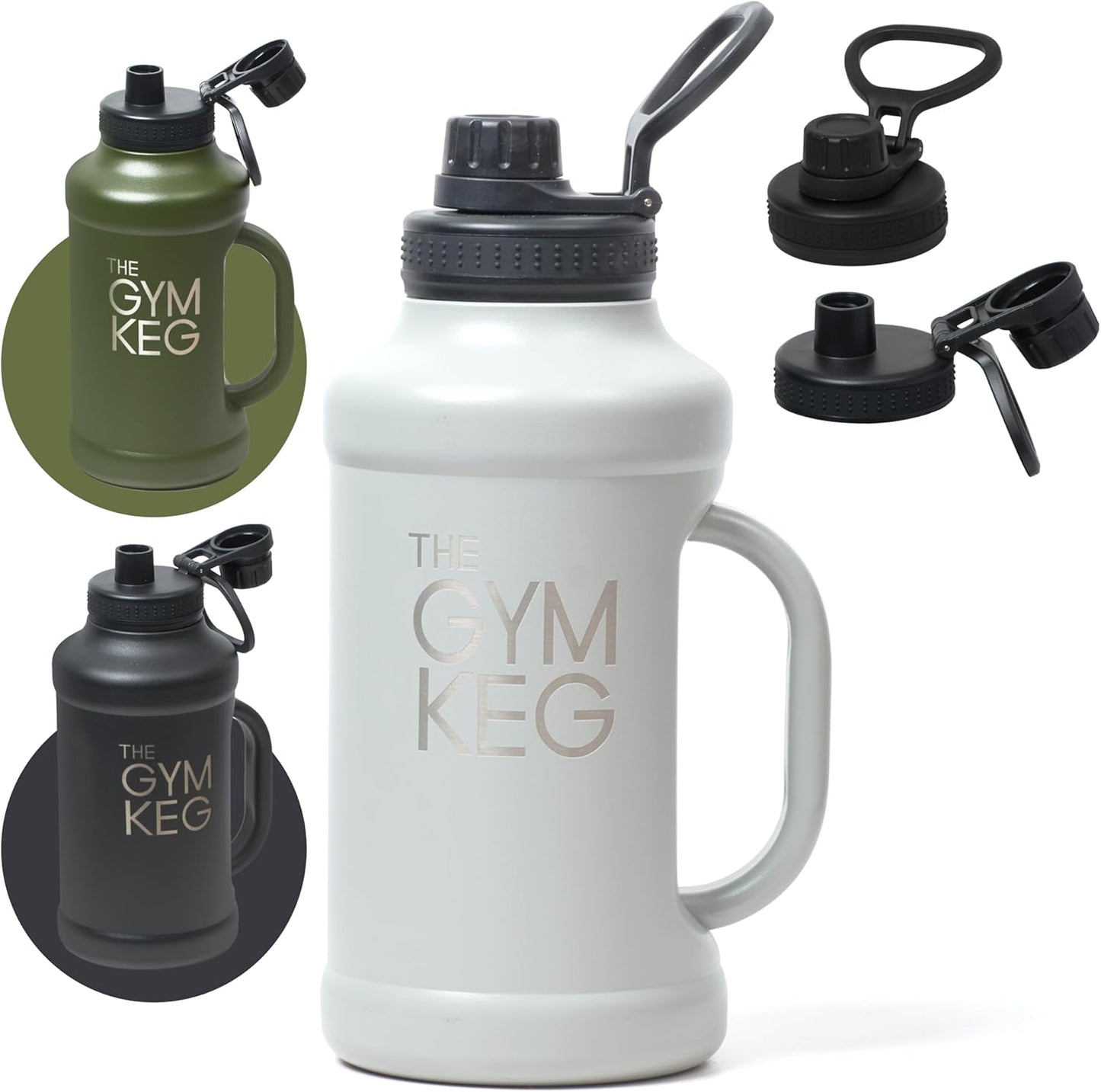 Gym Keg Insulated Water Bottle - 40oz - Double-Wall Insulation Water Container